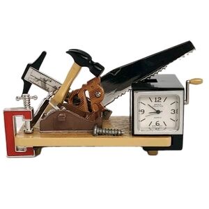 Waterbury Clock Company TIMEX Clock Workbench and Tools Woodworker Craftsman